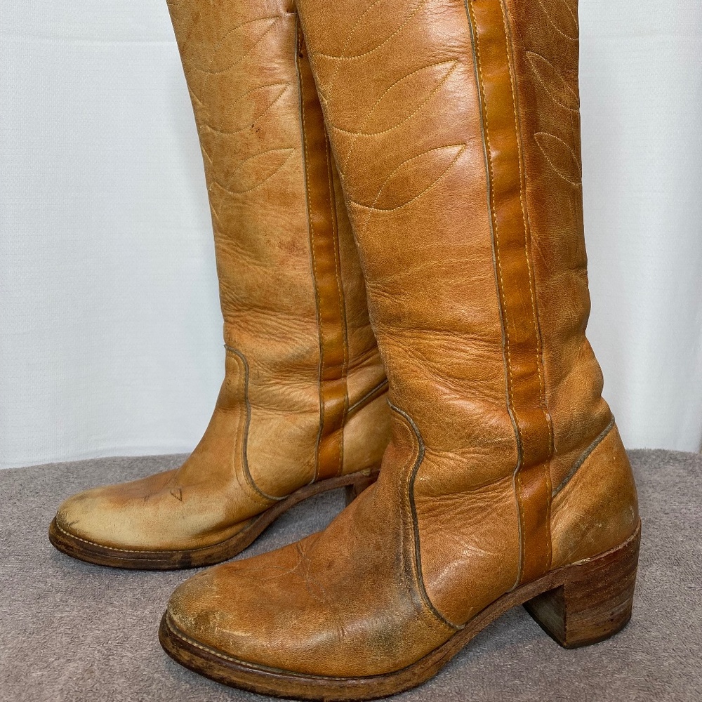 Women's Vintage Frye Leather Cowboy Boots size 8